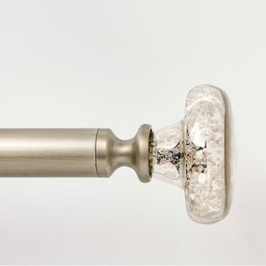 Pottery Barn Pewter Vintage Mercury Glass Finials - set of 2 (.75” dia)